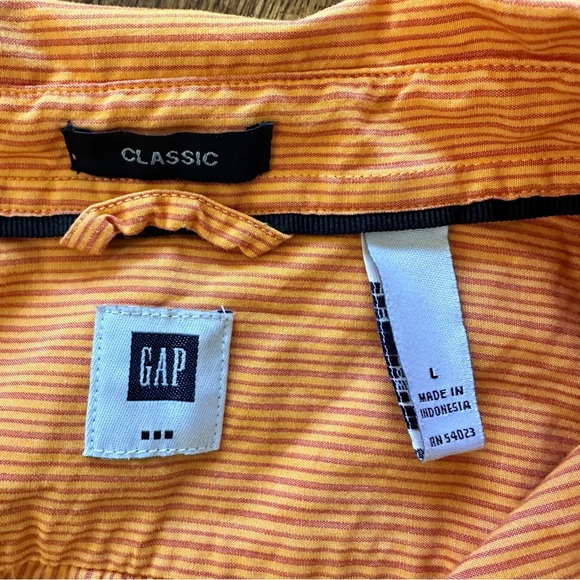 Men’s GAP Classic Button Down Orange Large L - Picture 7 of 13